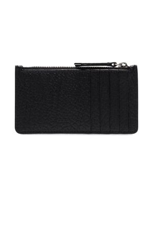 Portacarte in pelle pieno fiore nero MAISON MARGIELA | S56UI0143P4455T8013